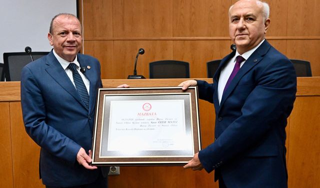 Özer Matlı mazbatasını aldı: BTSO’da yeni dönem başladı