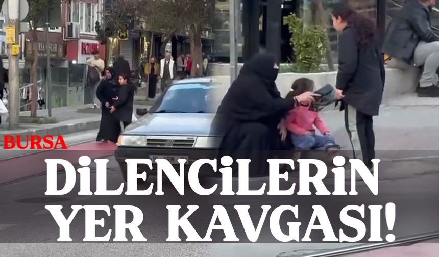 Bursa'da dilenciler yer için kavga etti!