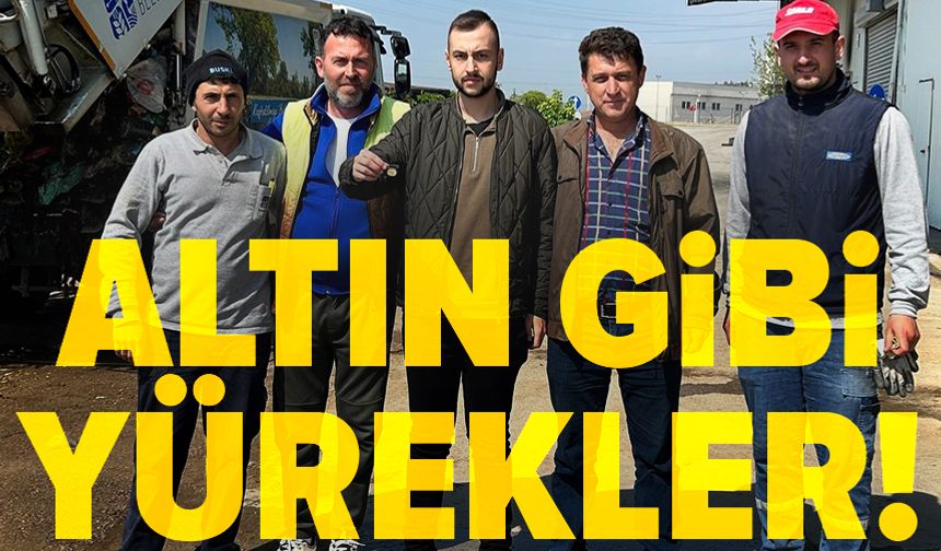 Bursa'da temizlik işçileri çöpte kaybolan altınları bulup teslim etti