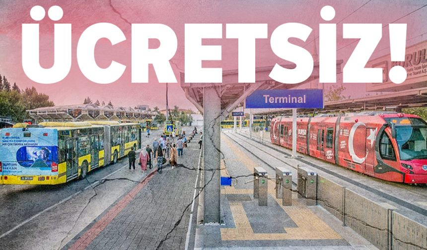 Bursa'da 1 Mayıs'ta ulaşım ücretsiz!