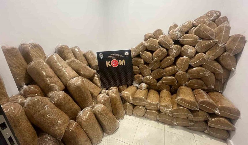 Amasya’da 1 ton 240 kilo kıyılmış tütün ele geçirildi, 1 gözaltı