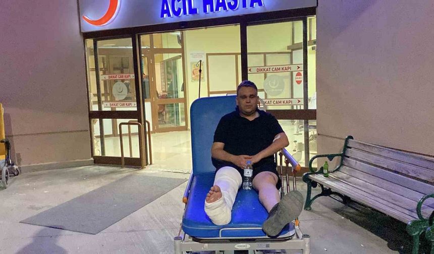 Gazinin trafikte darp edildiği anlar kameraya yansıdı