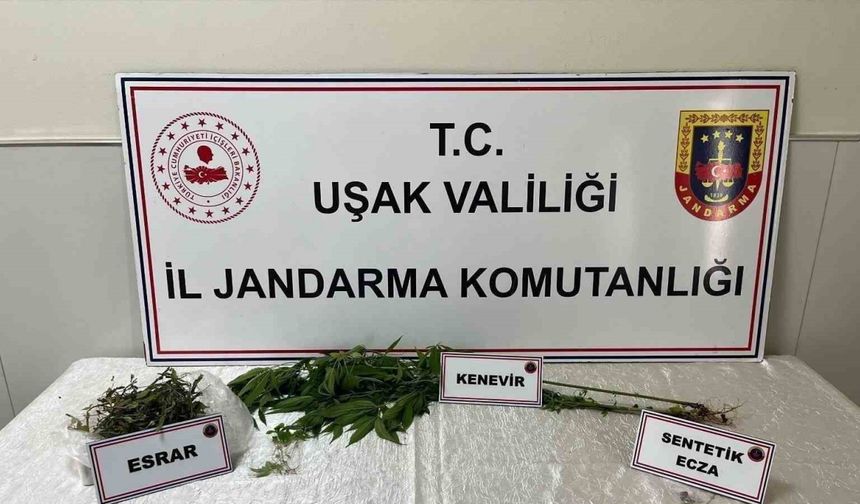 Uşak’ta jandarma ekiplerince uyuşturucu operasyonu