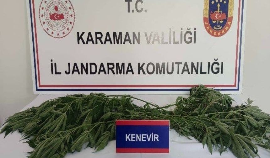 Karaman’da tarih eser ile kenevir ele geçirildi
