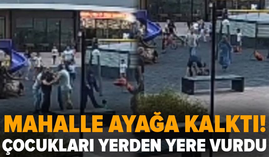 Bursa'da parkta oynayan çocukları yerden yere vurdu