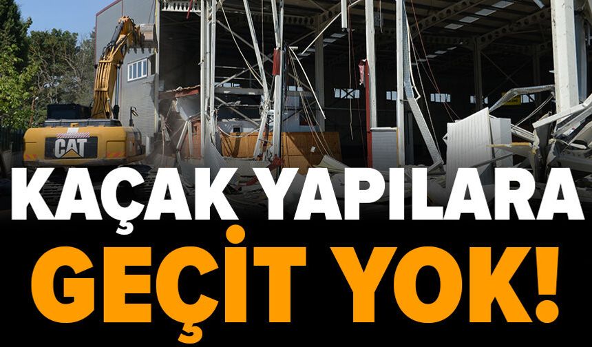 Nilüfer’de tarım alanındaki 900 metrekarelik kaçak yapı yıkıldı