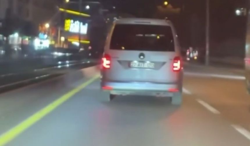Gaziantep’te trafikte tehlike saçan ve kaza yapmaktan kıl payı kurtulan sürücüye ceza