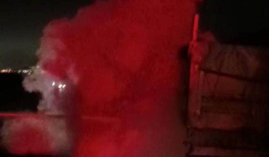 Malatya'da amonyum nitrat yüklü tırda korkutan yangın