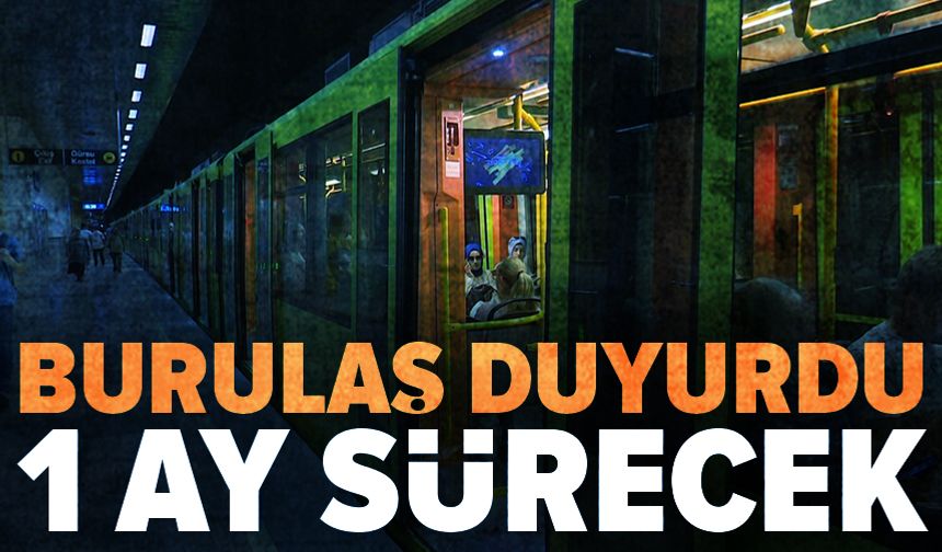 BURULAŞ’tan Osmangazi istasyonunda 1 ay sürecek bakım çalışması