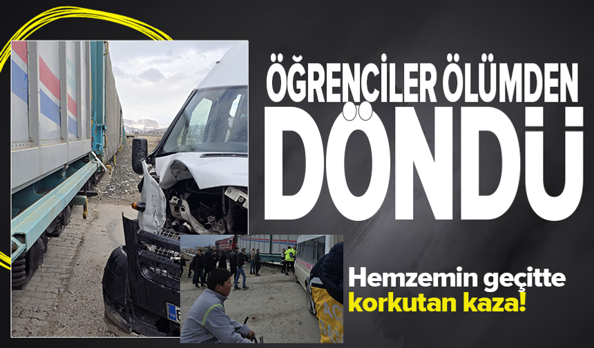 Faciadan dönüldü: Tren ile okul servisi çarpıştı