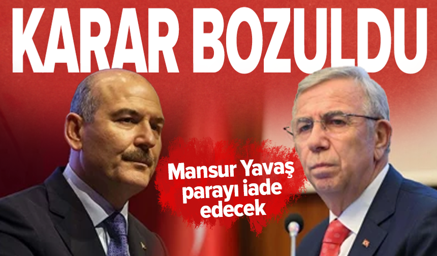 Süleyman Soylu ve Mansur Yavaş arasındaki tazminat davasında karar bozuldu