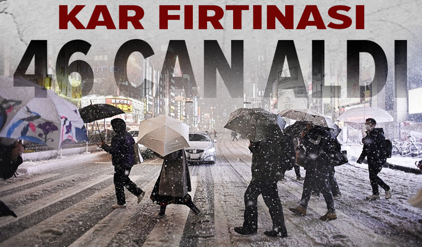 Japonya'da şiddetli kış şartlarından kaynaklanan can kayıplarının sayısı 46'ya yükseldi