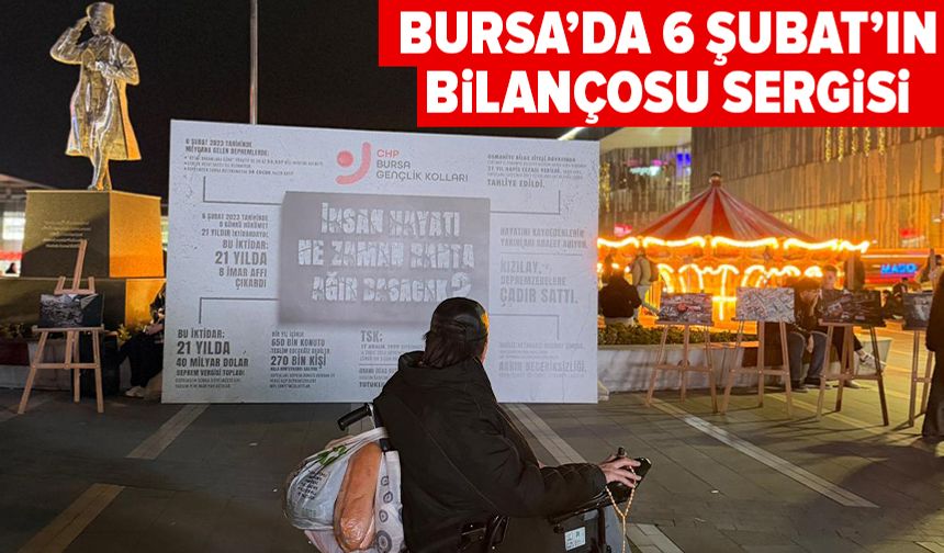 6 Şubat’ın karanlık bilançosu Bursa Kent Meydanı’nda sergiyle sorgulandı
