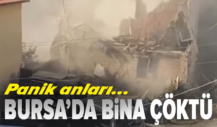 Gemlik'te metruk bina çöktü