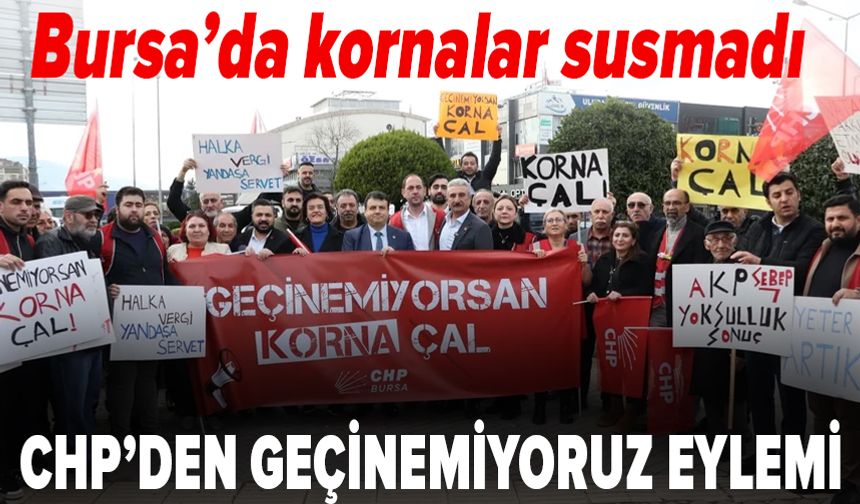 Bursa'da ekonomik kriz protestosu: 'Geçinemeyen korna çalsın' eylemi