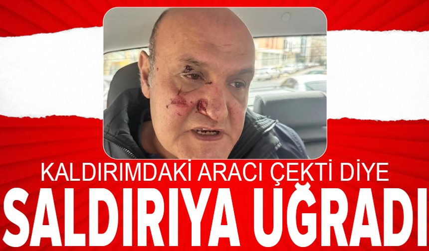 Kaldırıma park edilen aracın fotoğrafını çeken zabıtaya yumruklu saldırı