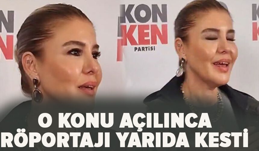 O soruyu duyunca röportajı yarıda kesti