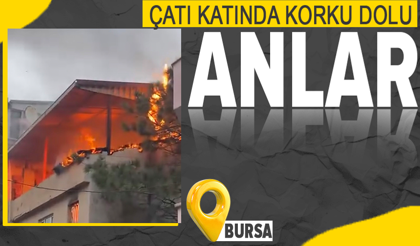 Bursa'da yangında daire alev topuna döndü
