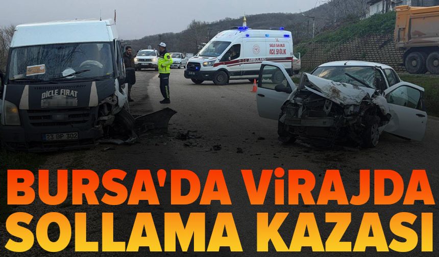 Bursa'da virajda sollama kazası