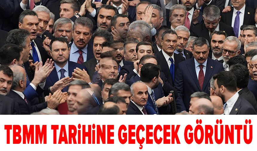 Akın Gürlek, AK Partili vekillerin etten duvar ördüğü kürsüde yemin etti