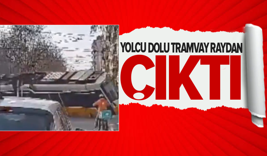 Tramvay raydan çıkıp mağazalara daldı!