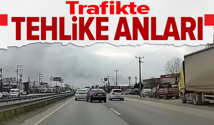 Bir sürücü hem kendi hem de diğer sürücülerin canını tehlikeye attı