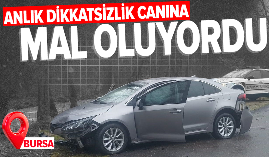 Kontrolden çıkan otomobil alt yola uçtu: 3 yaralı