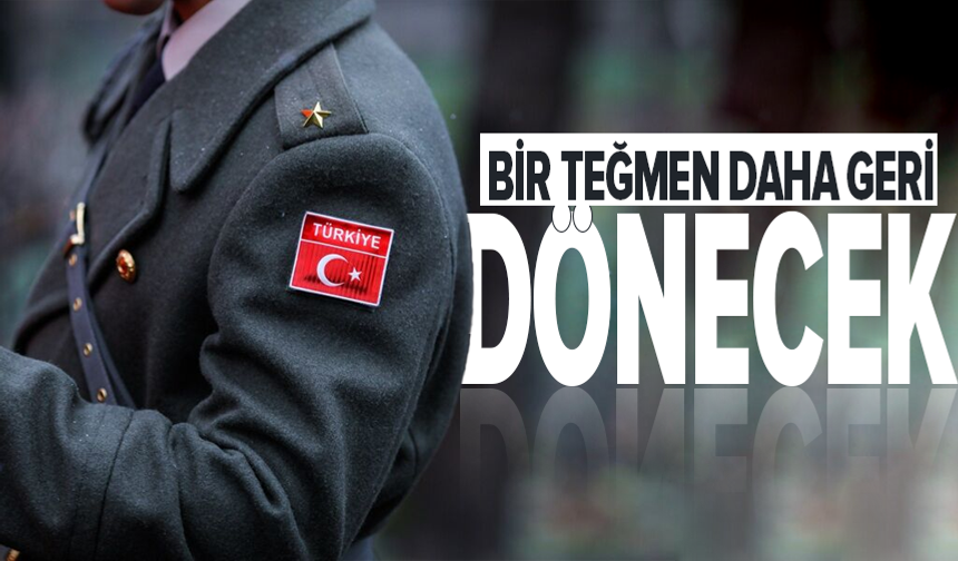 İhraç edilen bir teğmen daha TSK'ya geri dönüyor