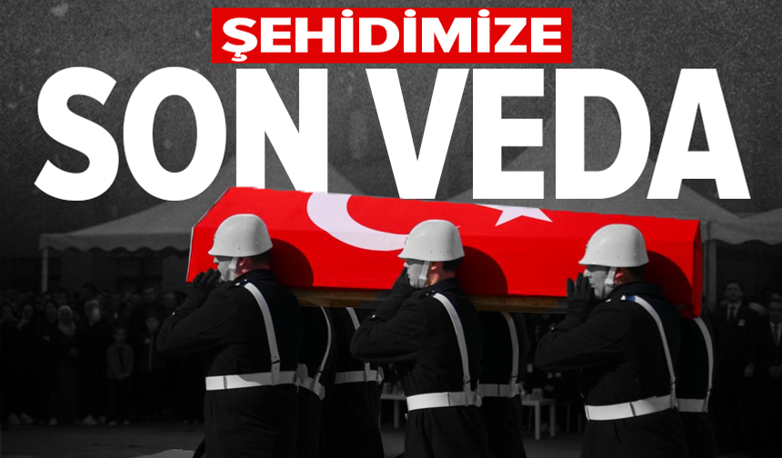 Kazada şehit olan polisimiz son yolculuğuna uğurlandı