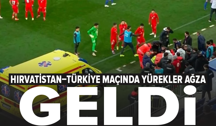 Egemen Korkmaz milli maçta yere yığıldı