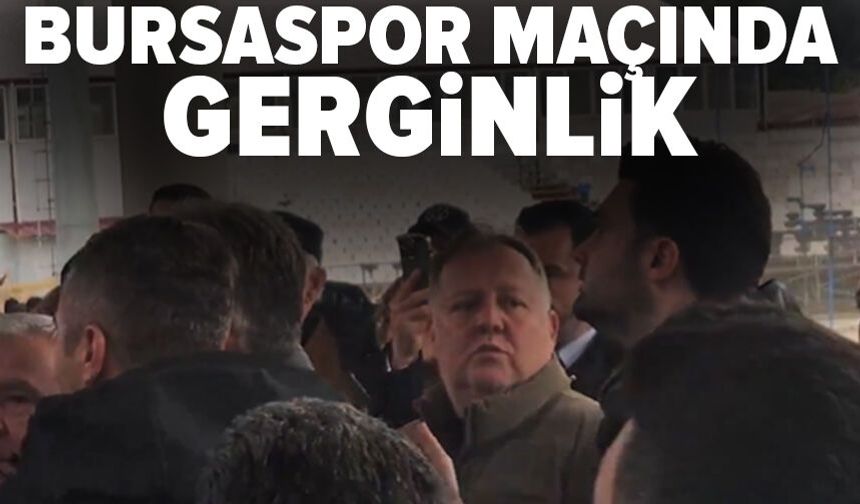 Bursaspor Başkanı Enes Çelik ile Fethiyespor taraftarları arasında gerginlik