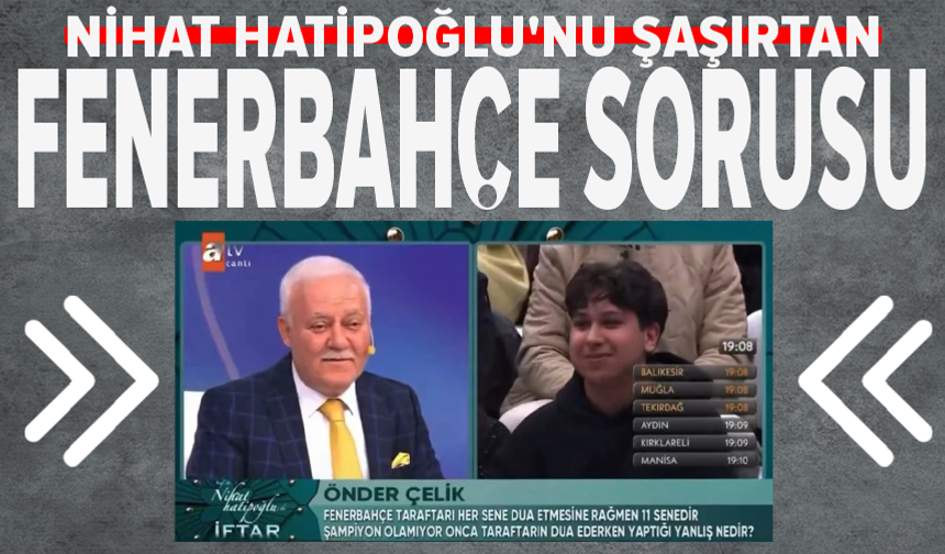 Nihat Hatipoğlu'na Fenerbahçe sorusu: Nerede yanlış yapıyoruz?