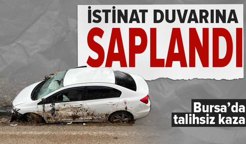 Kontrolden çıkan otomobil istinat duvarına çarptı: 4 yaralı