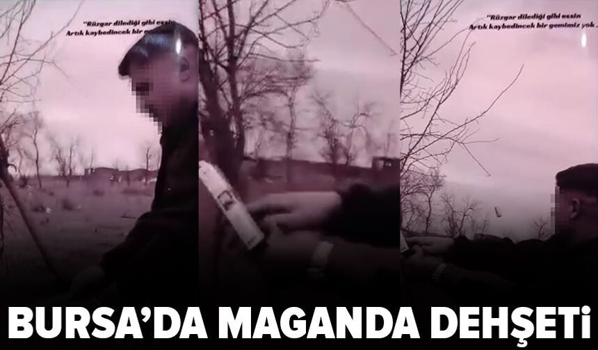 Bursa'da maganda dehşeti kamerada
