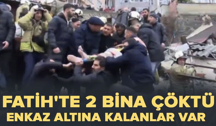 Fatih'te bina çöktü
