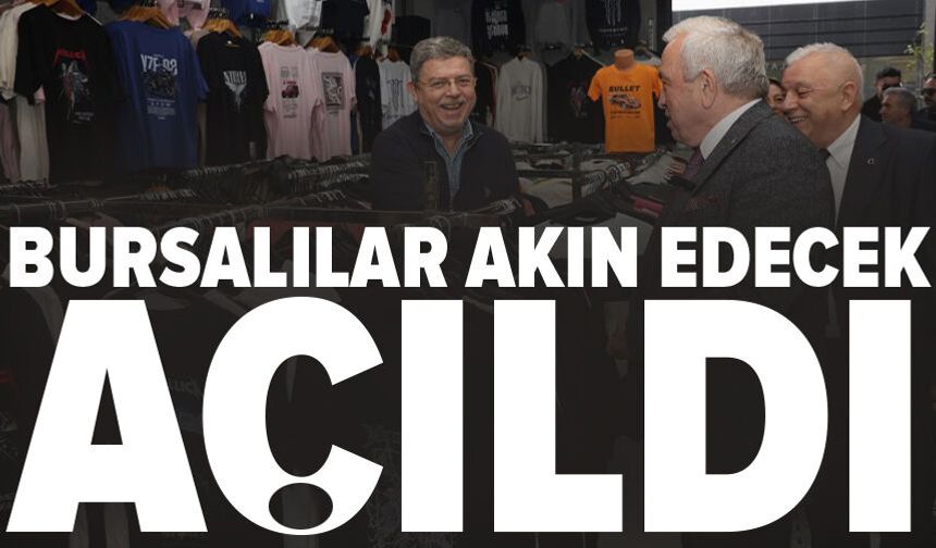 Nilüfer’in 8’inci giyim pazarı Balat’ta açıldı