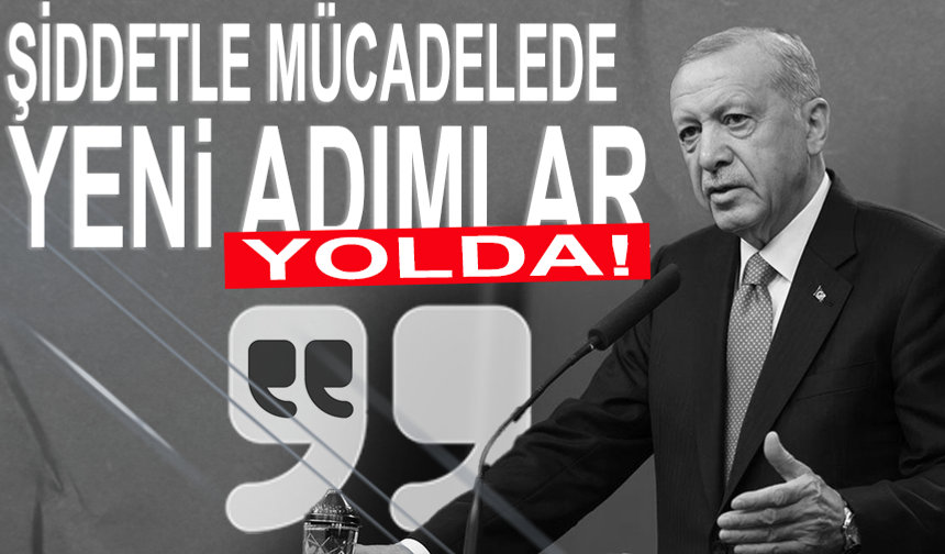 Cumhurbaşkanı Erdoğan duyurdu: Şiddetle mücadelede yeni adımlar yolda