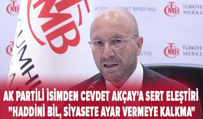 AK Partili isimden Cevdet Akçay'a sert eleştiri