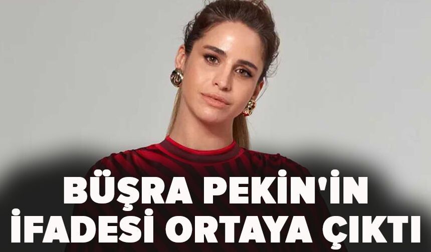 Büşra Pekin'in ifadesi ortaya çıktı
