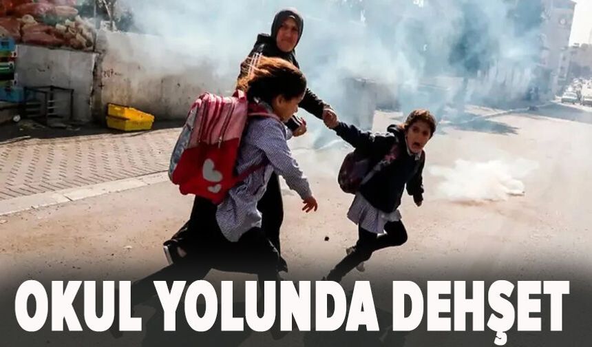 Okul yolunda dehşet!