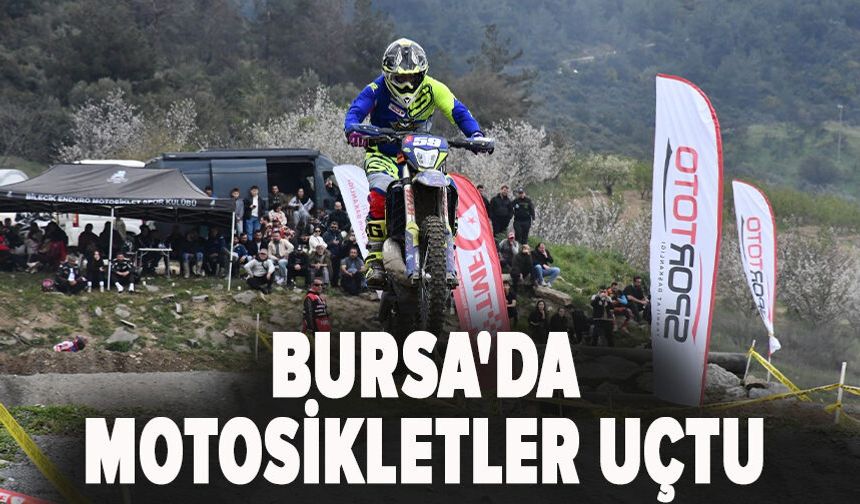 Bursa'da motosikletler uçtu