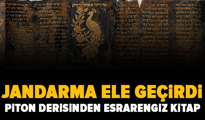 Piton derisine işlenmiş İbranice altın yazma kitap ele geçirildi