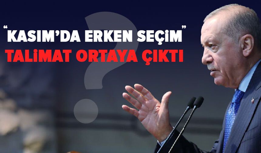 Erdoğan 'Kasım'daki seçim' için düğmeye bastı: Talimatı ortaya çıktı