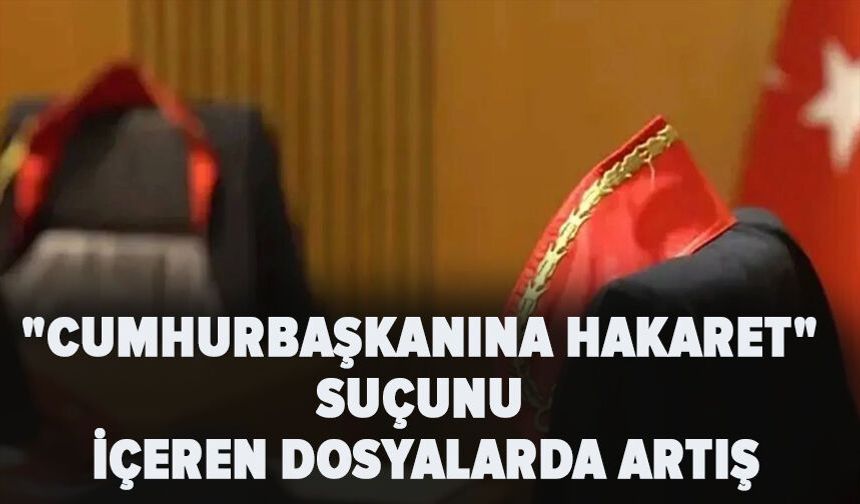 "Cumhurbaşkanına hakaret" suçunu da içeren dosyalarda artış