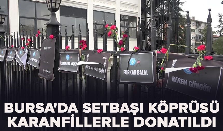 Bursa'da Setbaşı Köprüsü karanfillerle donatıldı