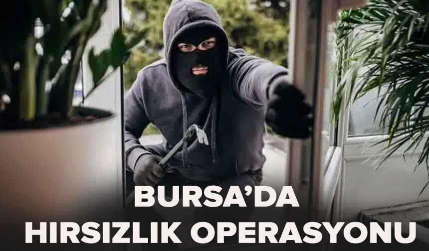 Bursa'da hırsızlık operasyonu: Çok sayıda yakalama