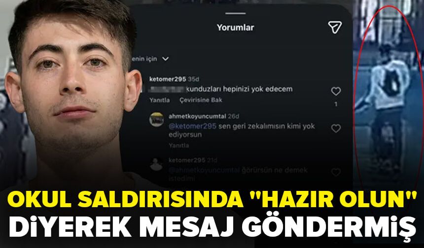 Şanlıurfa'daki okul saldırısında "Hazır olun" diyerek mesaj göndermiş