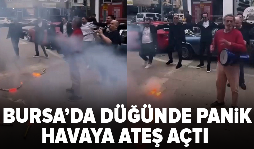 Bursa'da düğün eğlencesinde korkutan anlar