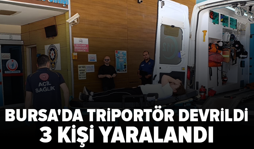 Bursa'da korkutan kaza: 3 kişi yaralandı