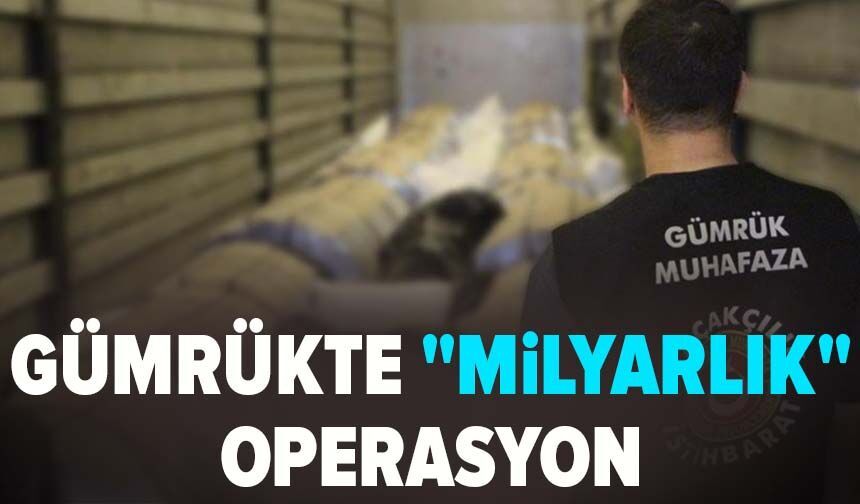 Gümrükte "Milyarlık" operasyon